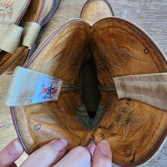 Vintage Tony Lama Kevin Fowler Signed Cowboy Crepe Roper Boots | Women's 6.5B - Picture 11 of 15